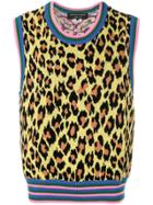 Comme Des Garçons Homme Plus Leopard Print Sweater Vest - Multicolour