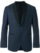 Tonello - Contrast Lapel Jacket - Men - Cotton/cupro/virgin Wool - 48, Blue, Cotton/cupro/virgin Wool