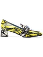 Prada Printed Mid-heel Loafers - Yellow
