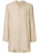 Sartorial Monk Side Slits Tunic Shirt - Neutrals