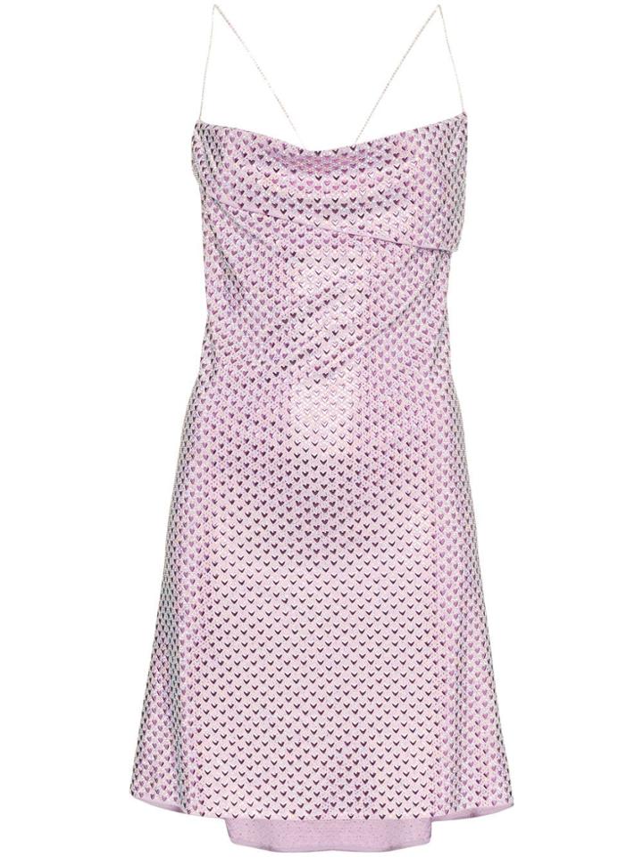 Adam Selman Bottom Of My Heart Slip Dress - Metallic