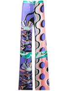 Emilio Pucci High-waisted Geometric Trousers - Blue