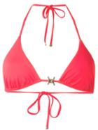 Dsquared2 Barbed Wire Detail Bikini Top, Women's, Size: 44, Pink/purple, Polyamide/spandex/elastane