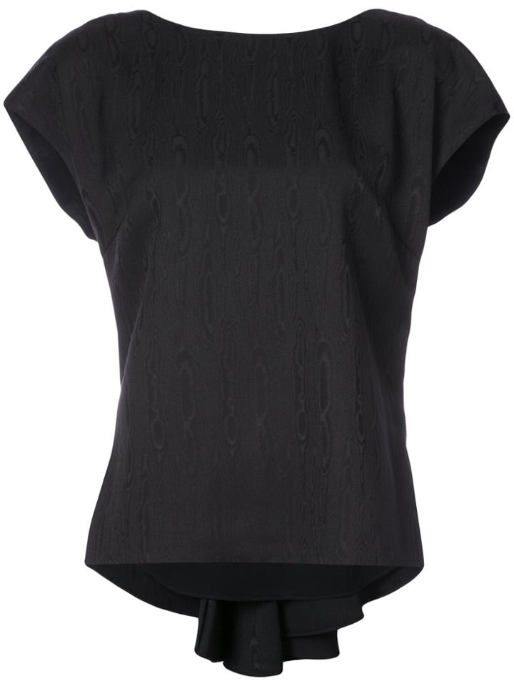 Rosetta Getty Asymmetric V-back Top - Black