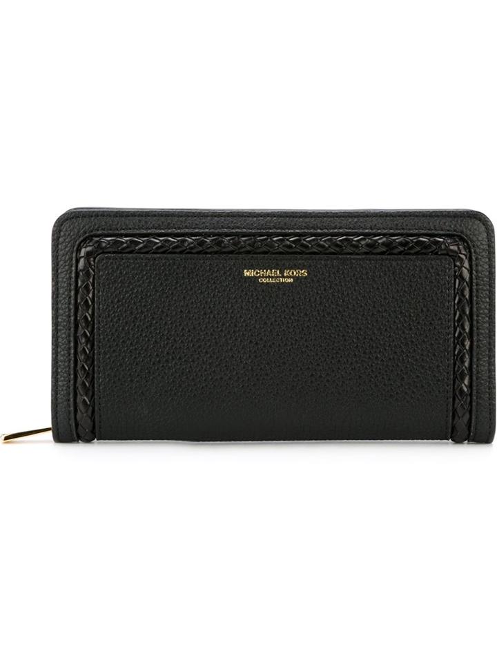 Michael Kors Braided Detail Zip Wallet