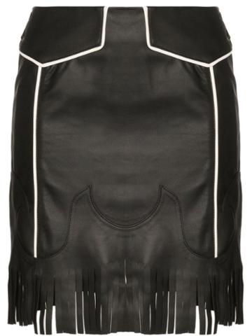 Skiim Gibson Fringed Mini Skirt - Black