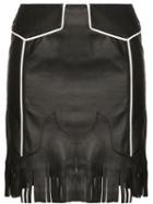 Skiim Gibson Fringed Mini Skirt - Black