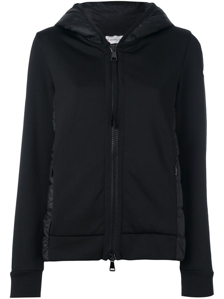 Moncler Padded Back Hoodie, Women's, Size: Xs, Black, Polyamide/feather Down