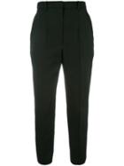 Alexander Mcqueen Cropped Trousers, Women's, Size: 44, Black, Wool/cupro