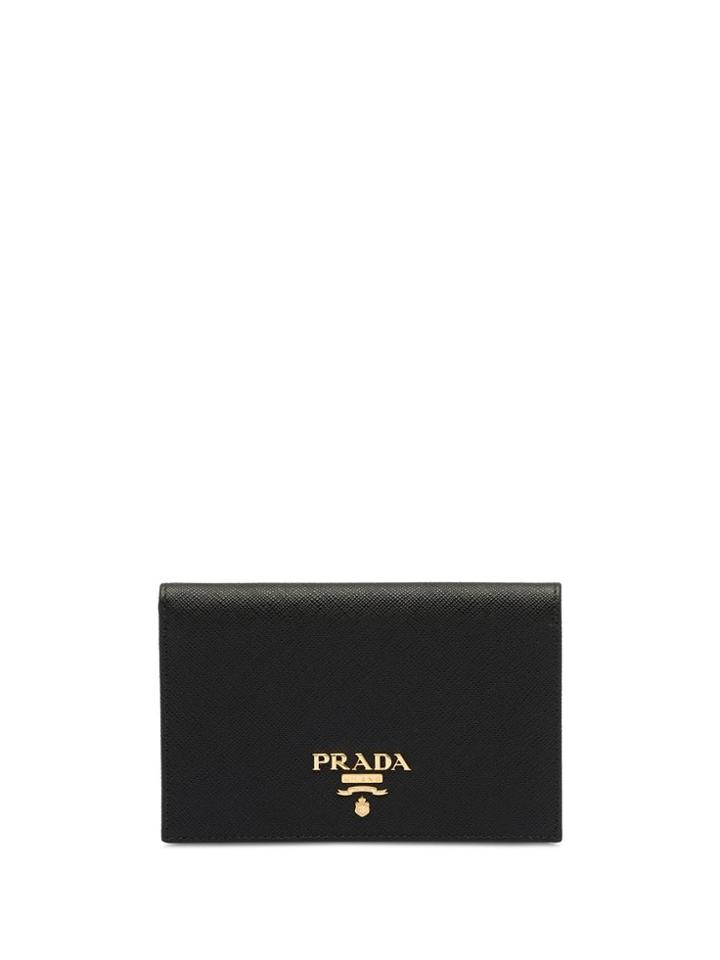 Prada Billfold Logo Cardholder - Black