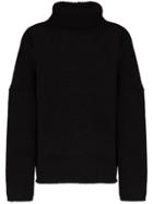 Sulvam Exaggerated High Neck Sweater - Black