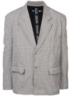 Sankuanz Checked Button Blazer - White