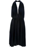 Yves Saint Laurent Vintage Sleeveless Pleated Dress, Women's, Size: 44, Black