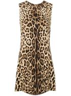 Dolce & Gabbana Leopard Print Mini Dress - Black