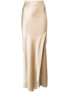 Nili Lotan - Long Side-slit Slit - Women - Silk - 2, Nude/neutrals, Silk