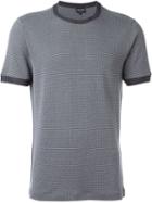 Giorgio Armani Round Neck T-shirt, Men's, Size: 54, Grey, Cotton/polyamide/spandex/elastane/viscose