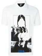 Hood By Air Picture Print Polo Shirt, Men's, Size: Small, White, Cotton