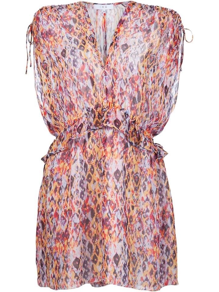 Iro Floral Print Ruffle Waist Dress, Women's, Size: 4, Viscose