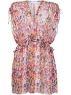 Iro Floral Print Ruffle Waist Dress, Women's, Size: 4, Viscose