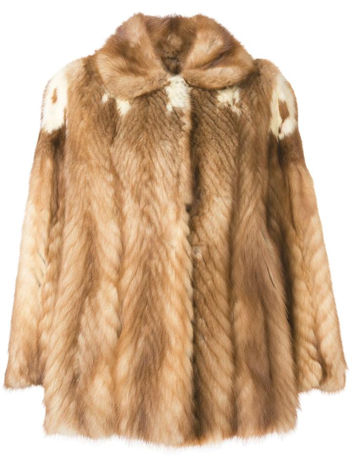A.n.g.e.l.o. Vintage Cult 1970's Fur Coat - Neutrals