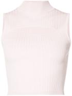 Cushnie Et Ochs - Ribbed Knit Top - Women - Polyester/viscose - S, Pink/purple, Polyester/viscose