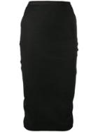 Rick Owens Panelled Pencil Skirt - Black