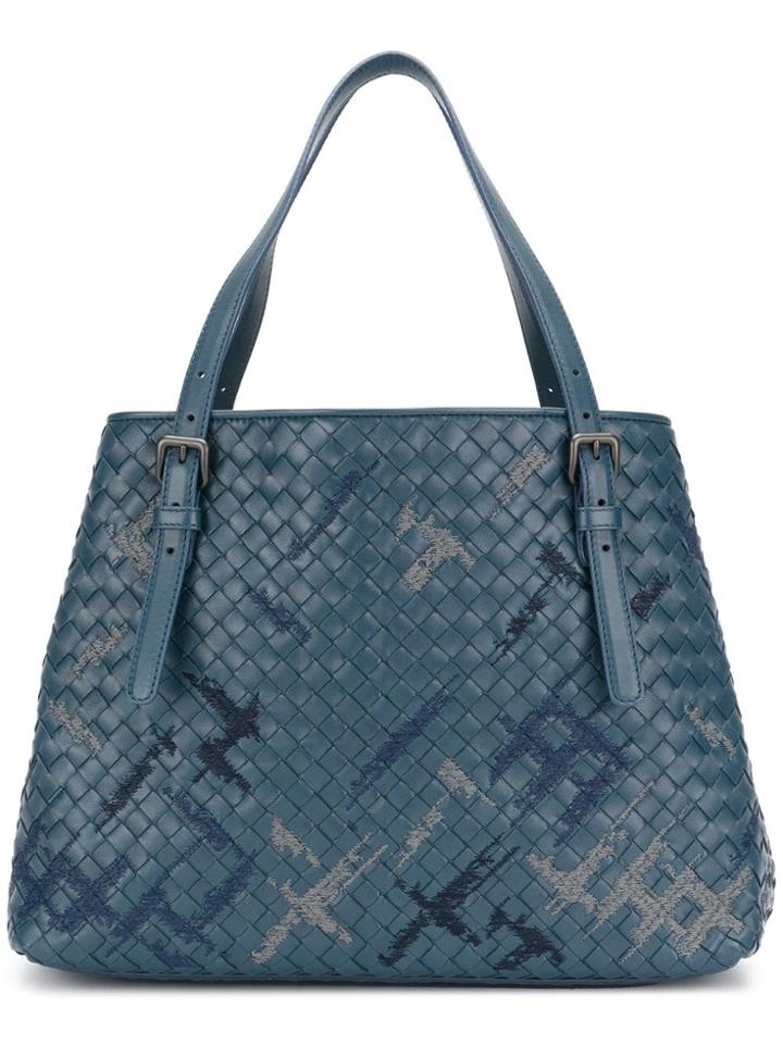 Bottega Veneta Woven Tote - Blue