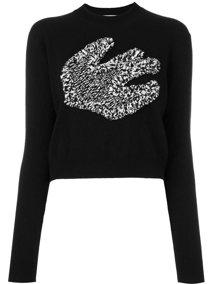 Mcq Alexander Mcqueen Loop Knit Swallow Jumper, Women's, Size: Small, Black, Cashmere/wool