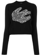 Mcq Alexander Mcqueen Loop Knit Swallow Jumper, Women's, Size: Small, Black, Cashmere/wool