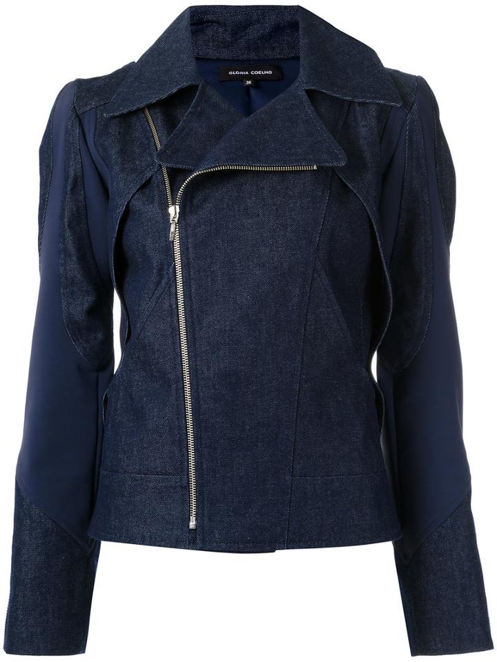 Gloria Coelho - Denim Jacket - Women - Cotton - 40, Blue, Cotton