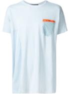 Longjourney Nylon Pocket T-shirt, Men's, Size: L, Blue, Cotton/nylon