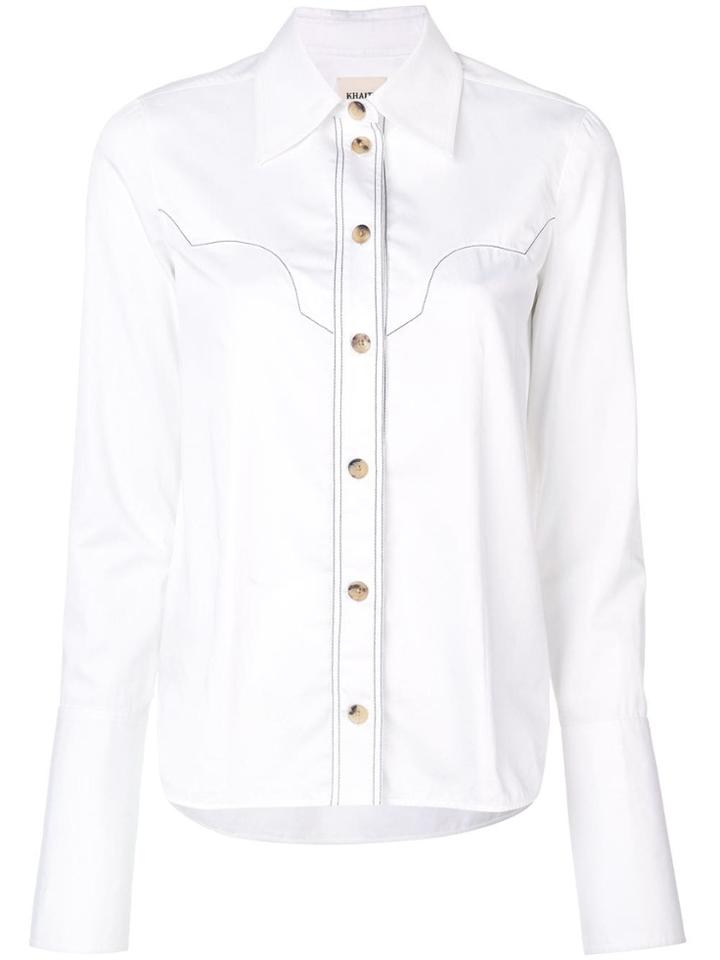 Khaite Contrast Stitch Shirt - White