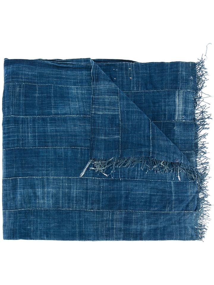 Forte Forte Fringed Edges Scarf, Women's, Blue, Cotton