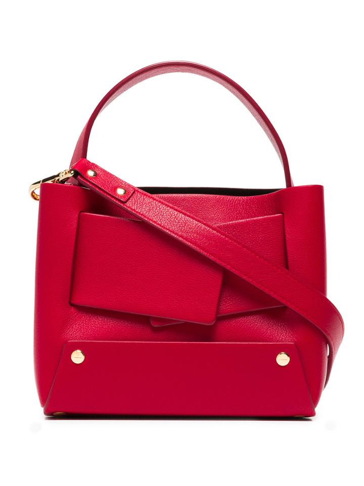 Yuzefi Red Dinky Leather Tote Bag