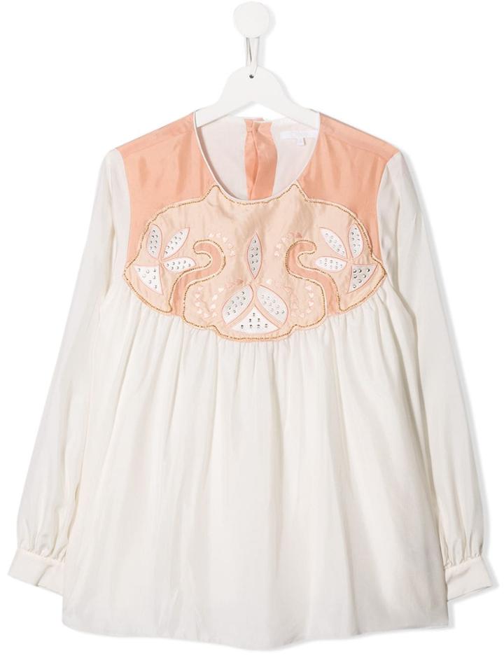 Chloé Kids Teen Silk Tunic Top - White