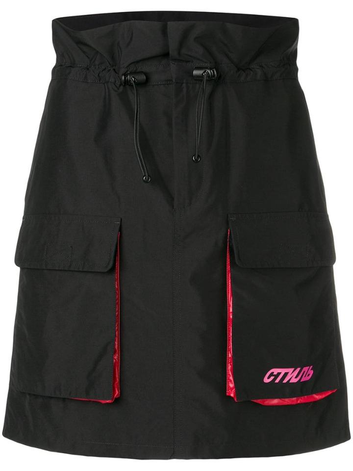 Heron Preston Short Cargo Skirt - Black