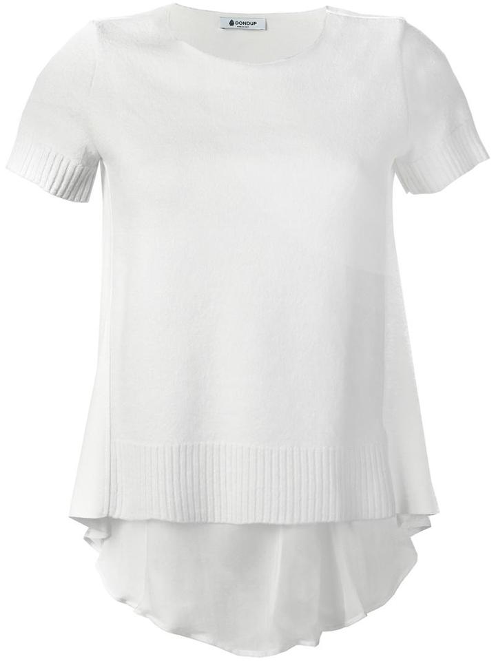 Dondup 'onmars' Knit T-shirt, Women's, Size: Xs, White, Wool/viscose/polyamide/silk