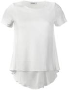 Dondup 'onmars' Knit T-shirt, Women's, Size: Xs, White, Wool/viscose/polyamide/silk