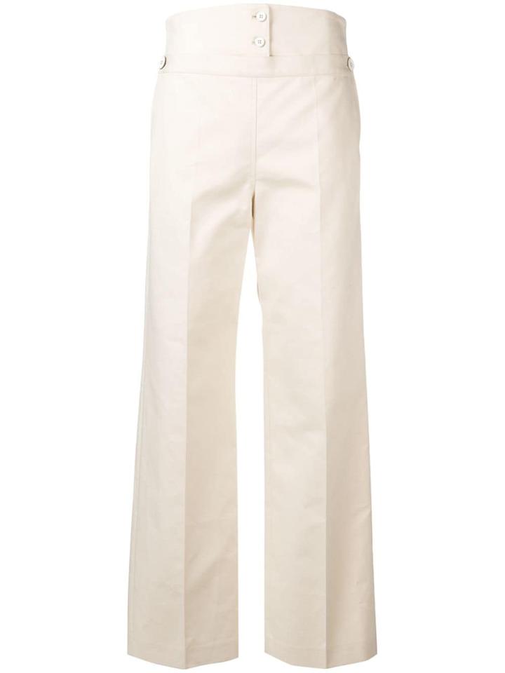 Jil Sander Wide-leg Panelled Trousers - White