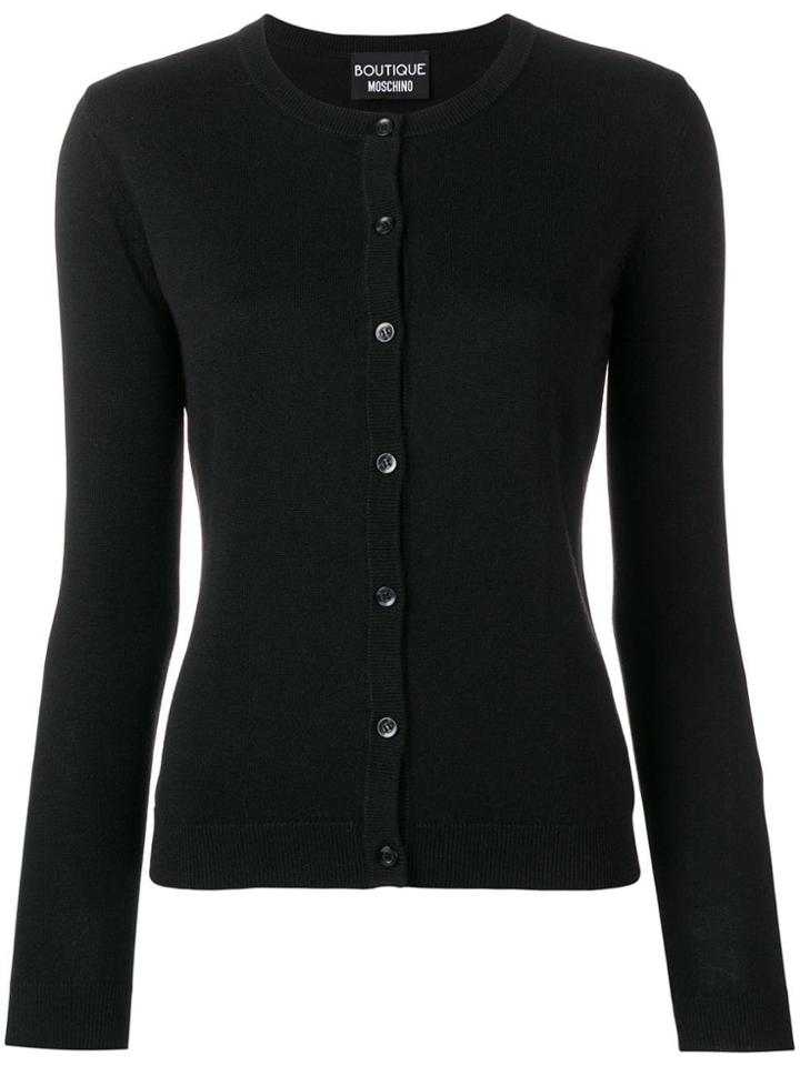 Boutique Moschino 'i Only Wear Cashmere' Cardigan - Black
