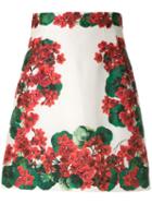Dolce & Gabbana Hydrangea Print A-line Skirt - Multicolour