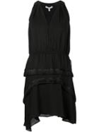 Derek Lam 10 Crosby Fringe Trim V-neck Dress