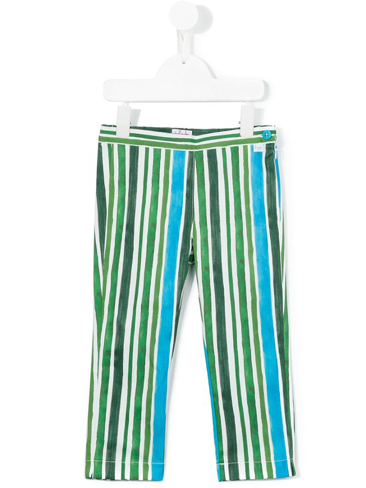 Il Gufo Striped Shorts, Boy's, Size: 8 Yrs, Green