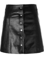 Isabel Marant Étoile - 'kais' Skirt - Women - Cotton/calf Leather - 36, Black, Cotton/calf Leather