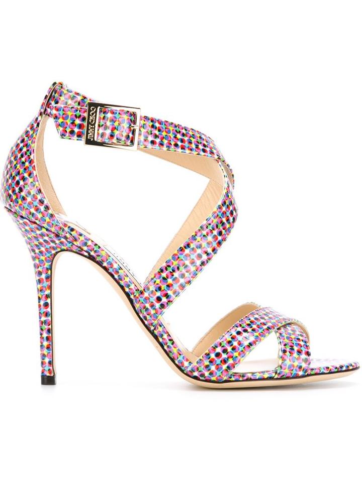 Jimmy Choo Lottie Sandals, Women's, Size: 36, Pink/purple, Leather/patent Leather