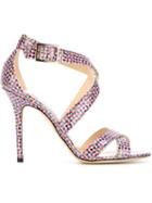 Jimmy Choo Lottie Sandals, Women's, Size: 36, Pink/purple, Leather/patent Leather