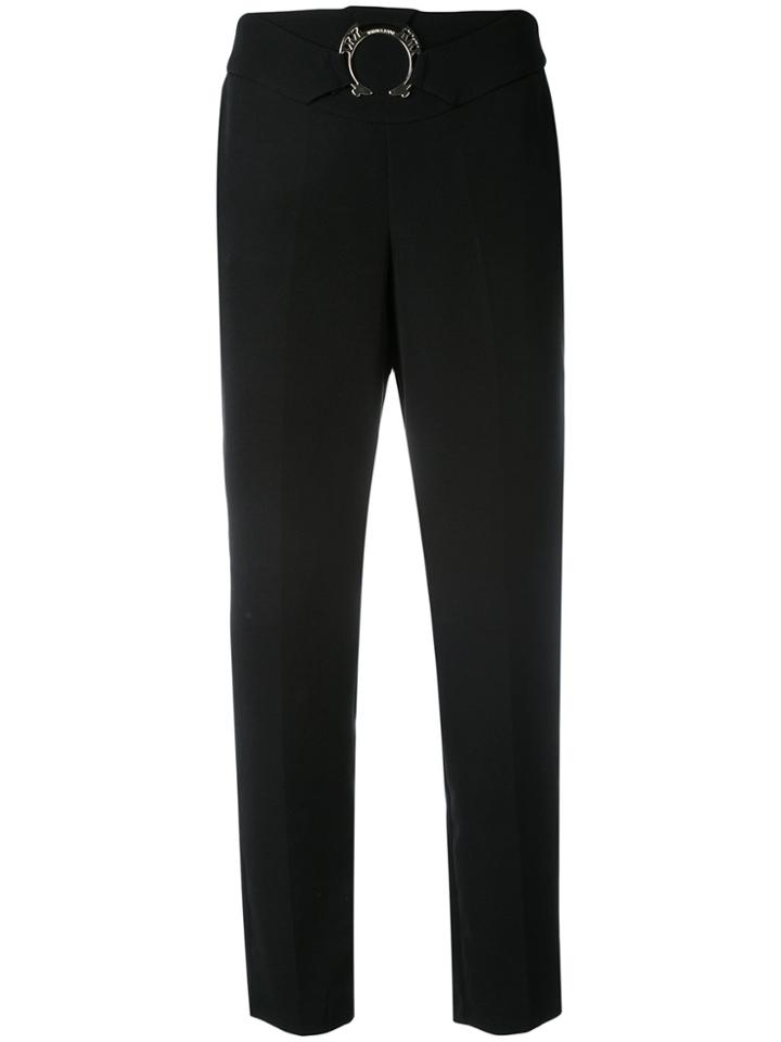 Versace Jeans Belted Straight Leg Trousers - Black