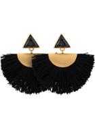 Katerina Makriyianni Mini Fan Earrings - Black