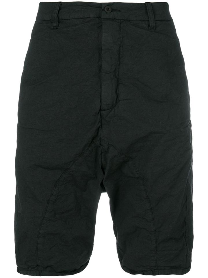 Poème Bohémien Wrinkled Bermuda Shorts - Black
