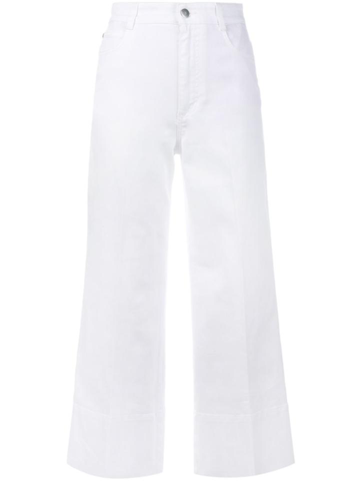 Stella Mccartney High Waist Denim Culottes - White